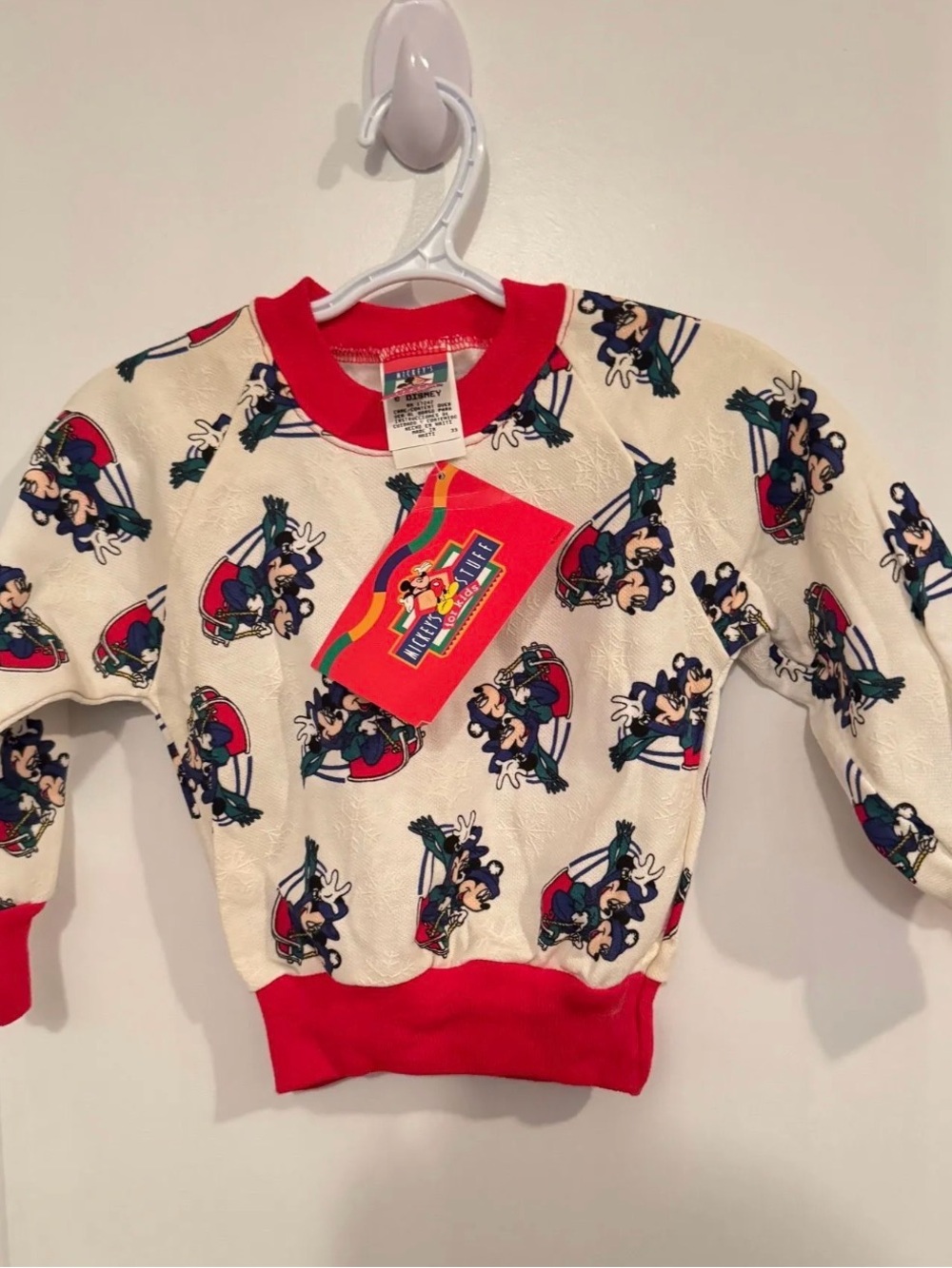 Deadstock Vintage Mickey & Minnie Mouse Winter Sweater 2T